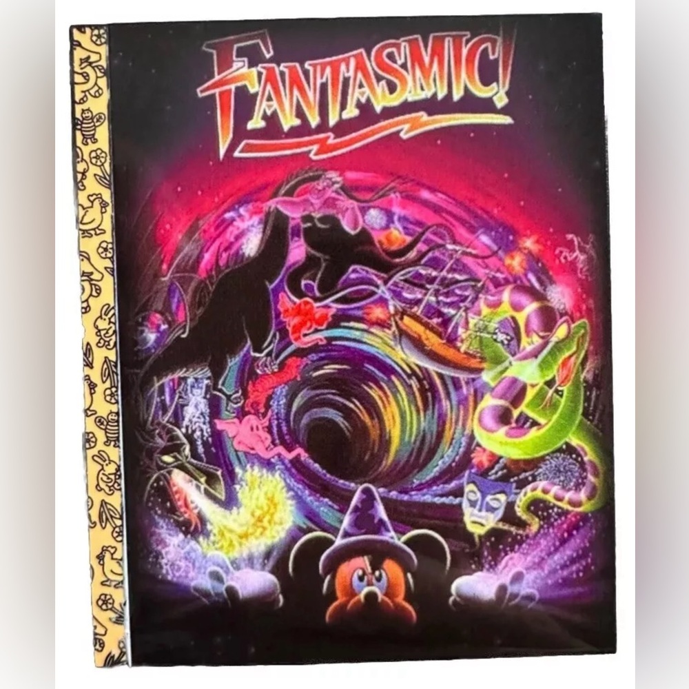 Disney Fantasy Pin Fantasmic 3 Inch Jumbo Little Golden Book Mickey Ursula Hiss